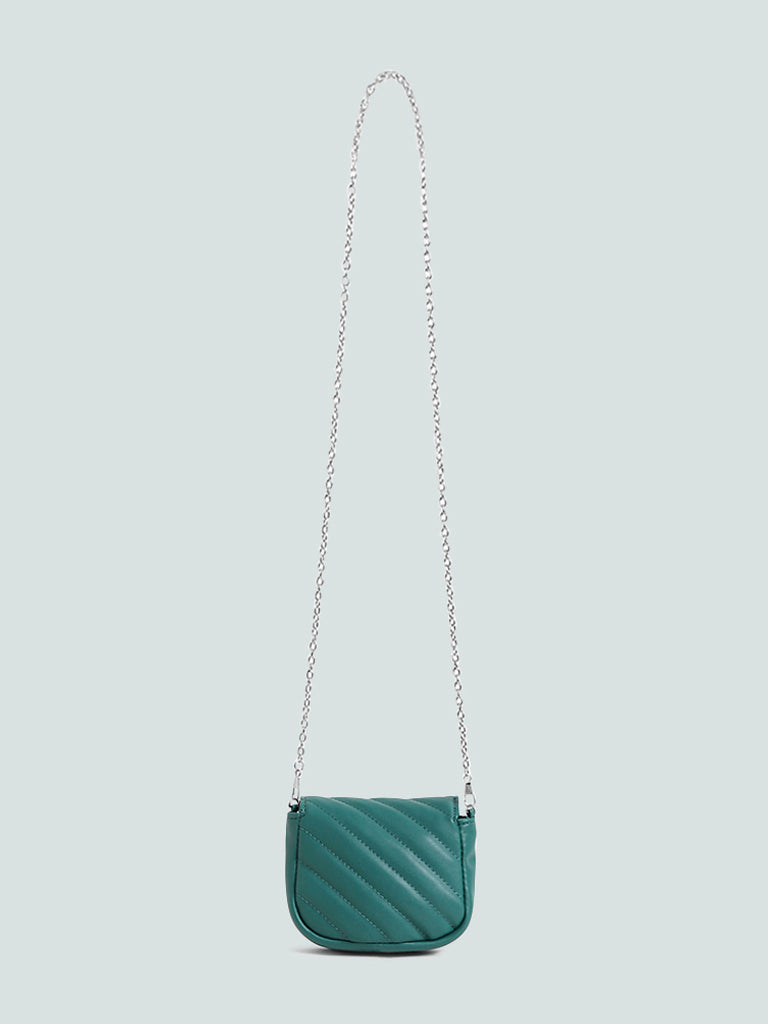Italian Leather Handbag with Bamboo Handle - Turquoise NewportStyle.net