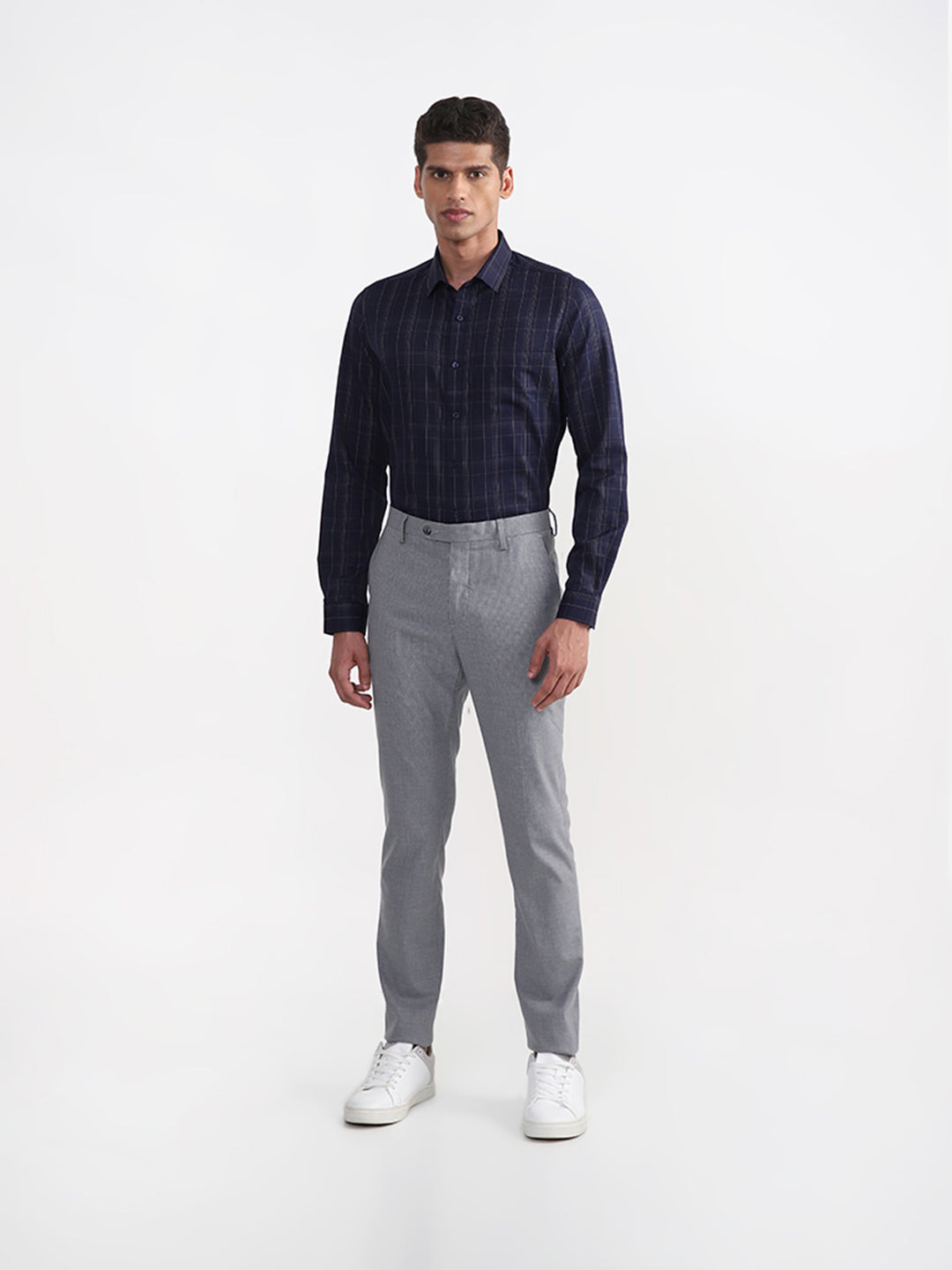 Louis Philippe Formal Trousers  Buy Louis Philippe Grey Trousers Online   Nykaa Fashion