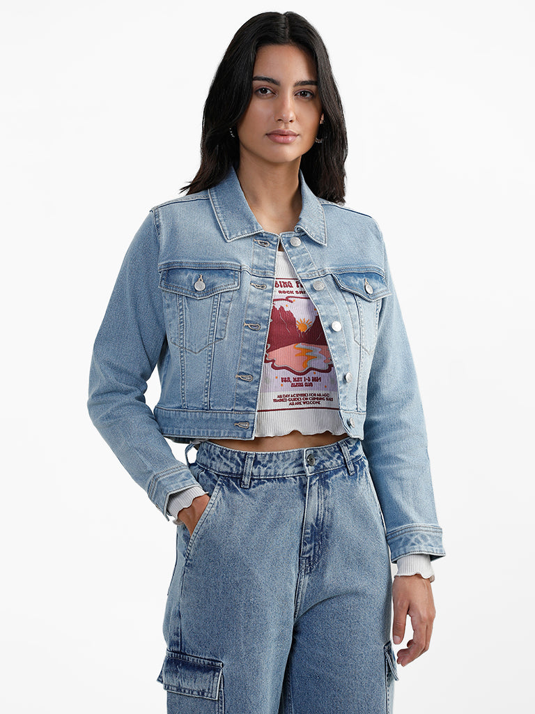 Buy Blue Jackets & Shrugs for Girls by AARIKA GIRLS ETHNIC Online | Ajio.com