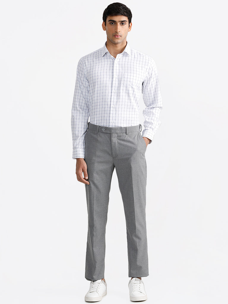 Grey Basic Dress Pants TRFMPD22015  GulAhmed