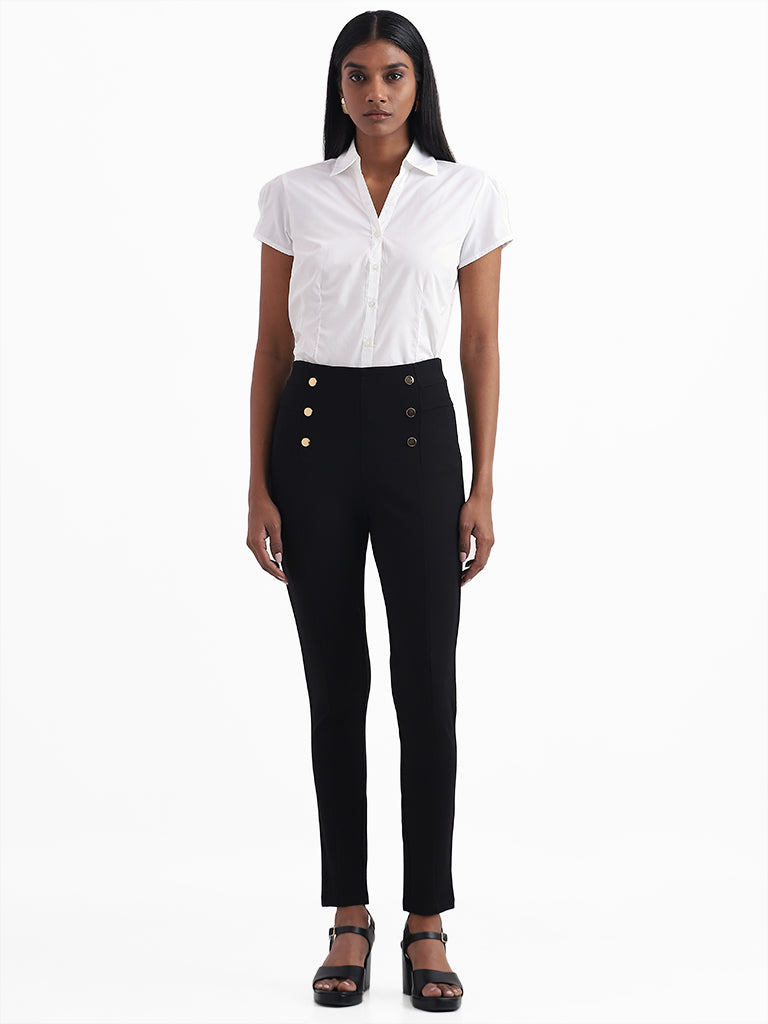 Buy Black Trousers  Pants for Women by SMARTY PANTS Online  Ajiocom