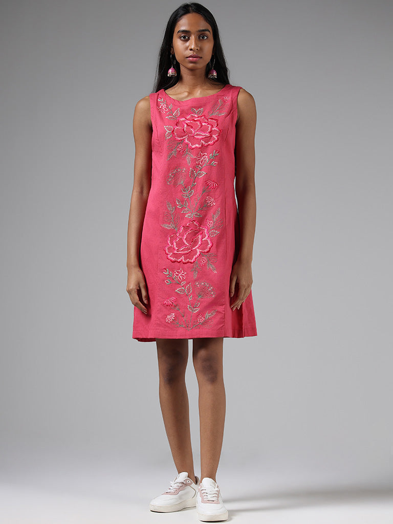 Buy LOV by Westside Mustard Leaf-Patterned Dress for Online @ Tata CLiQ
