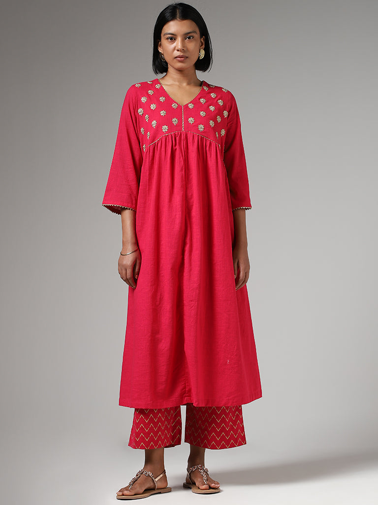Utsa by Westside Teal Solid Kurta | Kurti designs party wear, Cotton kurti  designs, Indian designer outfits