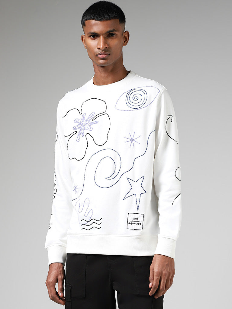 Relaxed Graphic Crewneck Sweatshirt - Yellow