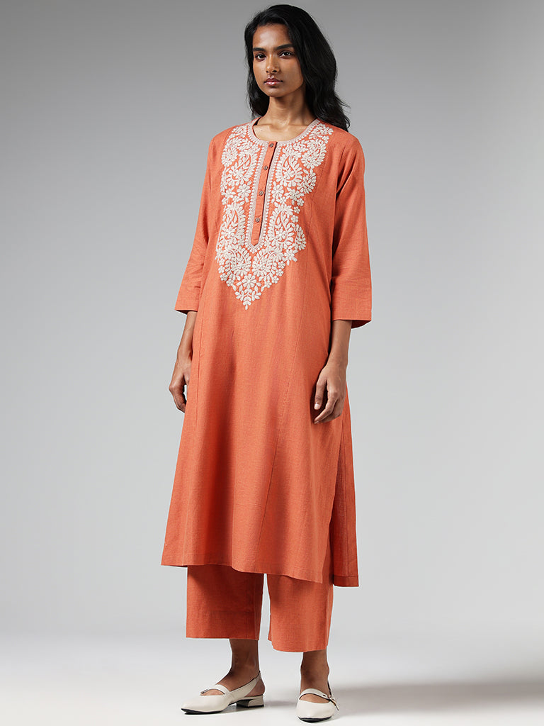 Buy online Orange Cotton Straight Solid Kurta from Kurta Kurtis for Women  by Jaipur Kurti for ₹639 at 54% off | 2024 Limeroad.com