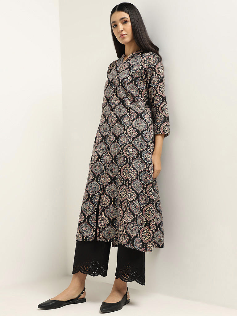 Utsa by Westside Persian Rose Floral-Printed A-Line Kurta Price in India,  Full Specifications & Offers | DTashion.com