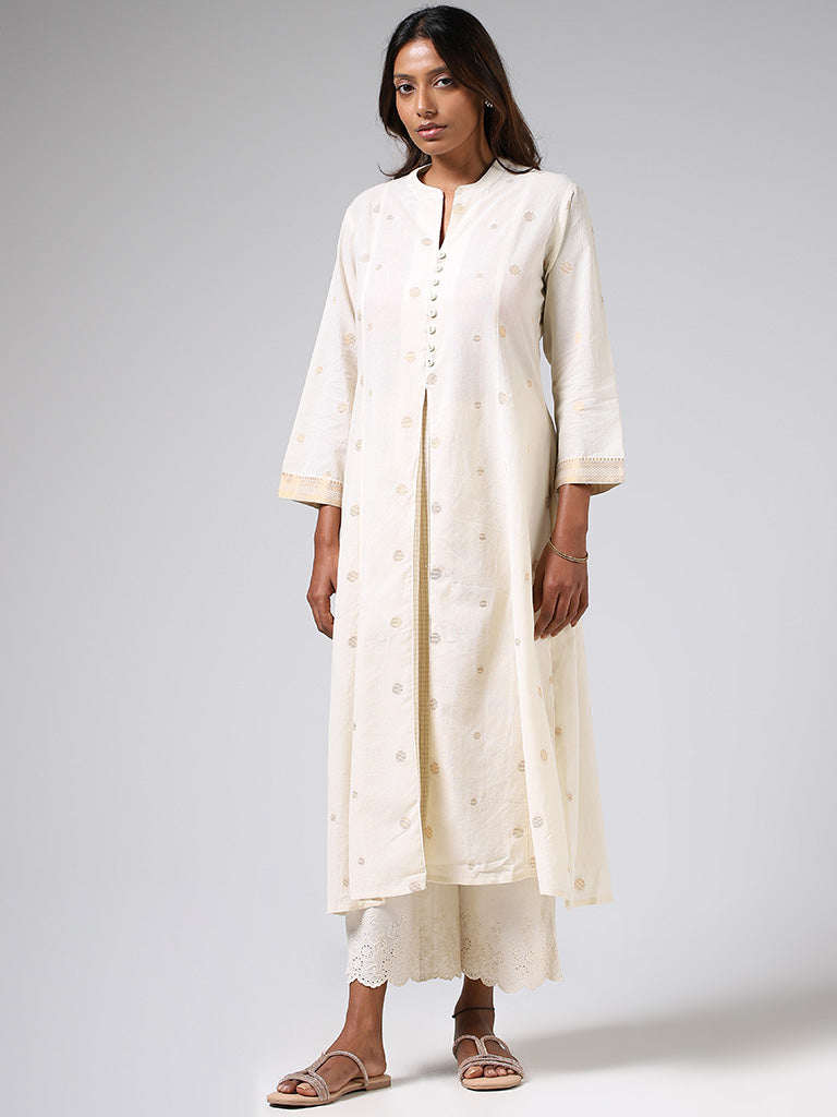 Buy Utsa by Westside Brown Embroidered A-Line Kurta for Online @ Tata CLiQ