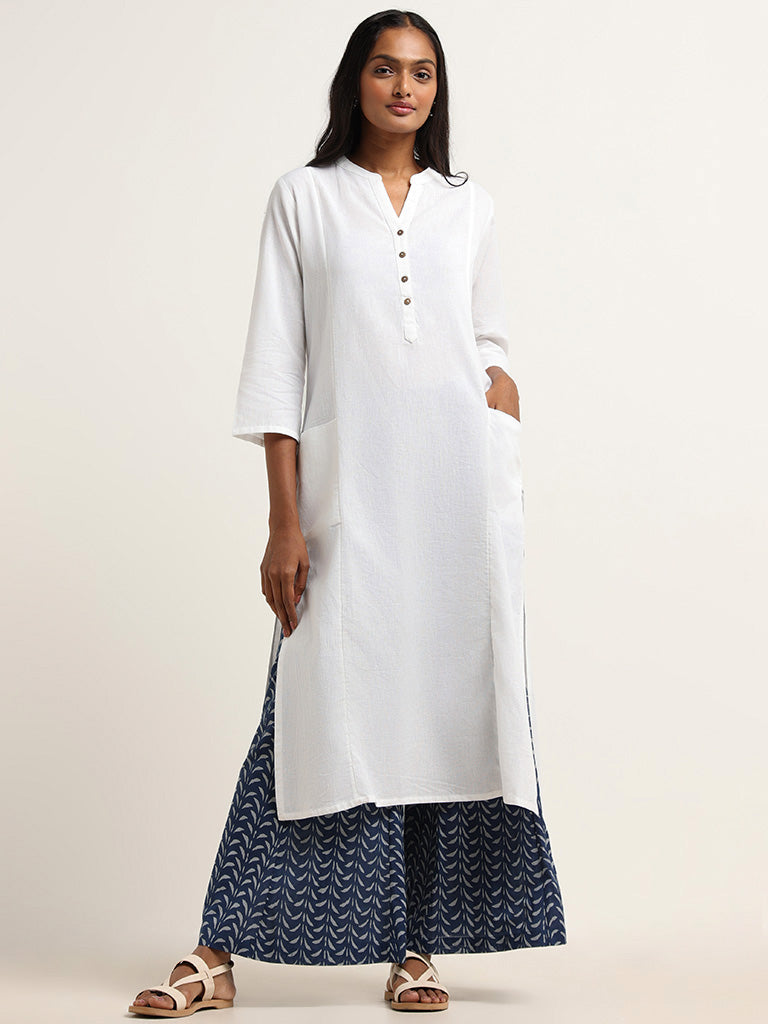 Denim jacket white palllazo white kurti | Indian dresses, Kurti, Fashion  tips