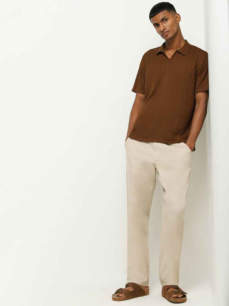 Buy TIM ROBBINS MEN'S TROUSERS KHAKI COLOR SLIM FIT COTTON BLEND FORMAL  TROUSERS Online at Best Prices in India - JioMart.