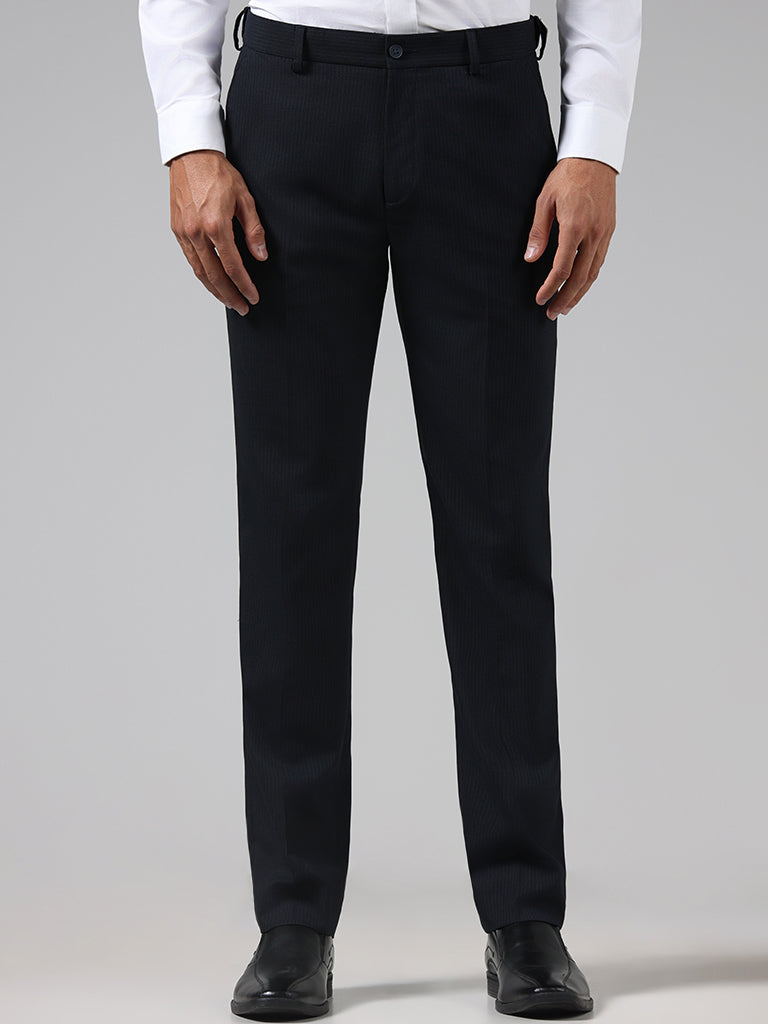 JB JUST BLACK Men's Regular Fit Formal Trousers Black : Amazon.in: Fashion