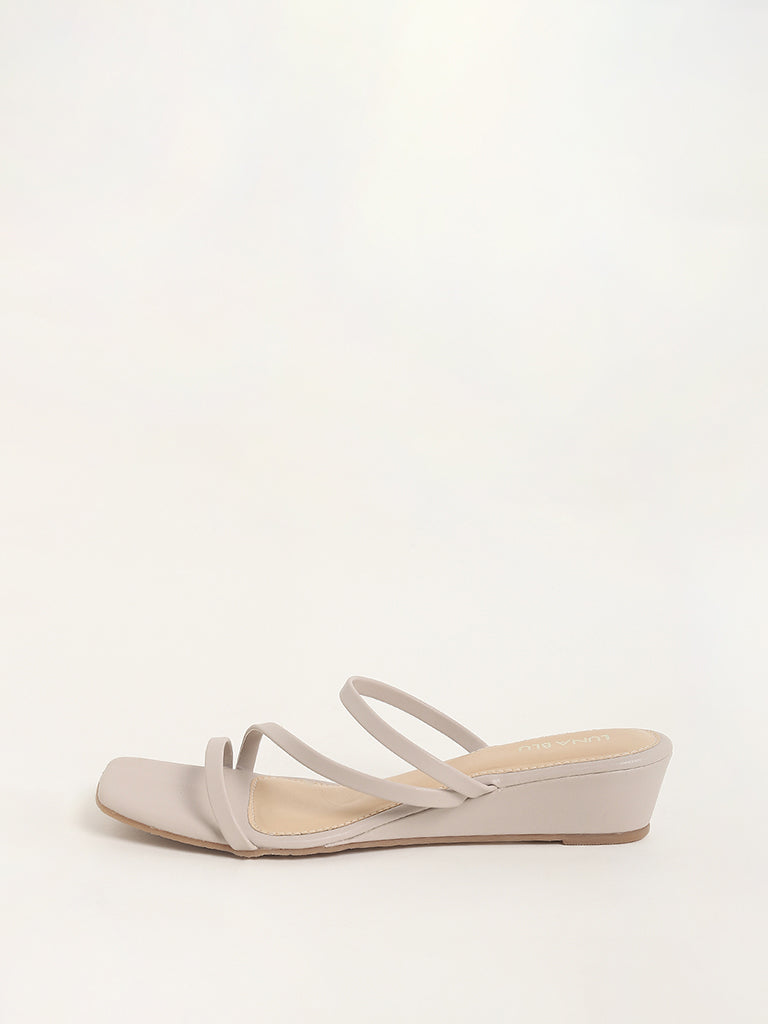 Buy Women's Solid Slip-On Sandals with Wedge Heels Online | Centrepoint KSA