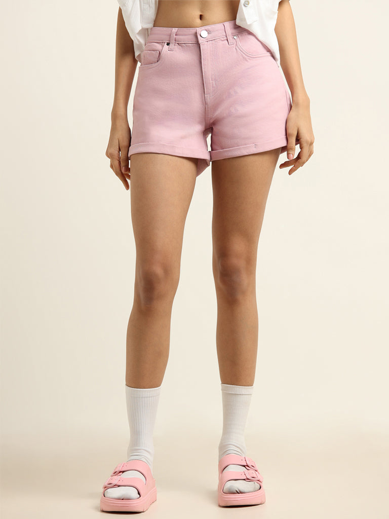 Large Size Tie-Dye Loose Flanging Denim Shorts Women Summer High Waist  Slimmer Look Rainbow Pants A-Line Wide @ | Shopee Singapore