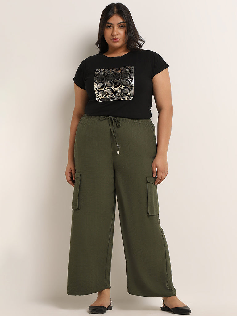 Buy Vero Moda Olive Green High Rise Pants for Women Online @ Tata CLiQ