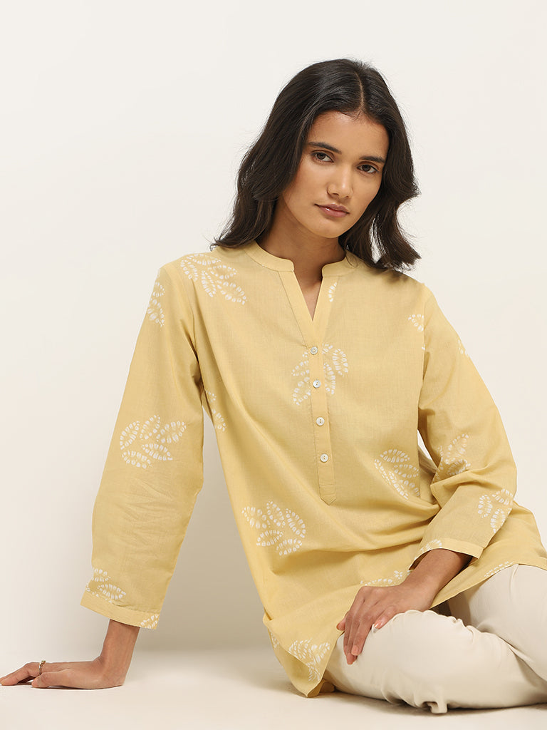 Buy nioni Women's Straight Kurta, Embroidered Kurti for Girls, 3/4 Sleeve ( Mustard Yellow, L) Online at Best Prices in India - JioMart.