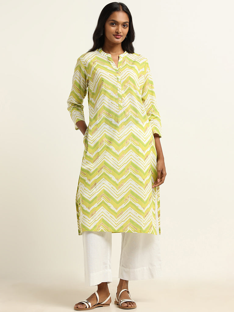 Buy Utsa by Westside White Fit-And-Flare Kurta (L) at Amazon.in