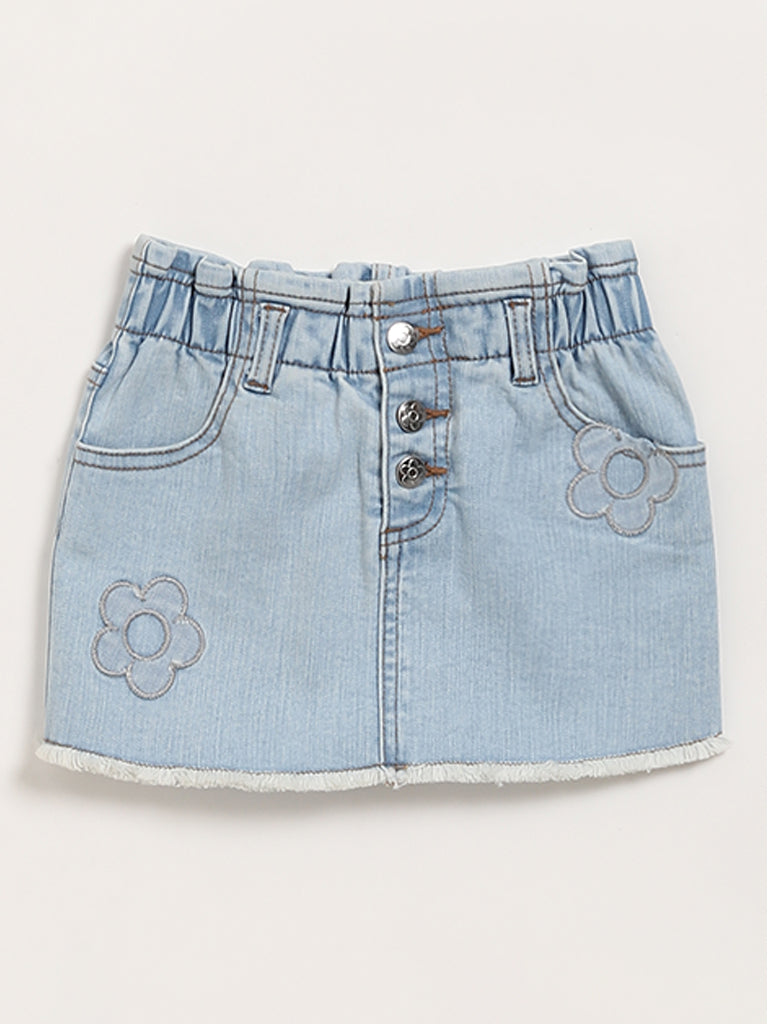 Girls 8-16 Denim Button-Thru Mini Skirt | Skirts | Tommy Kids