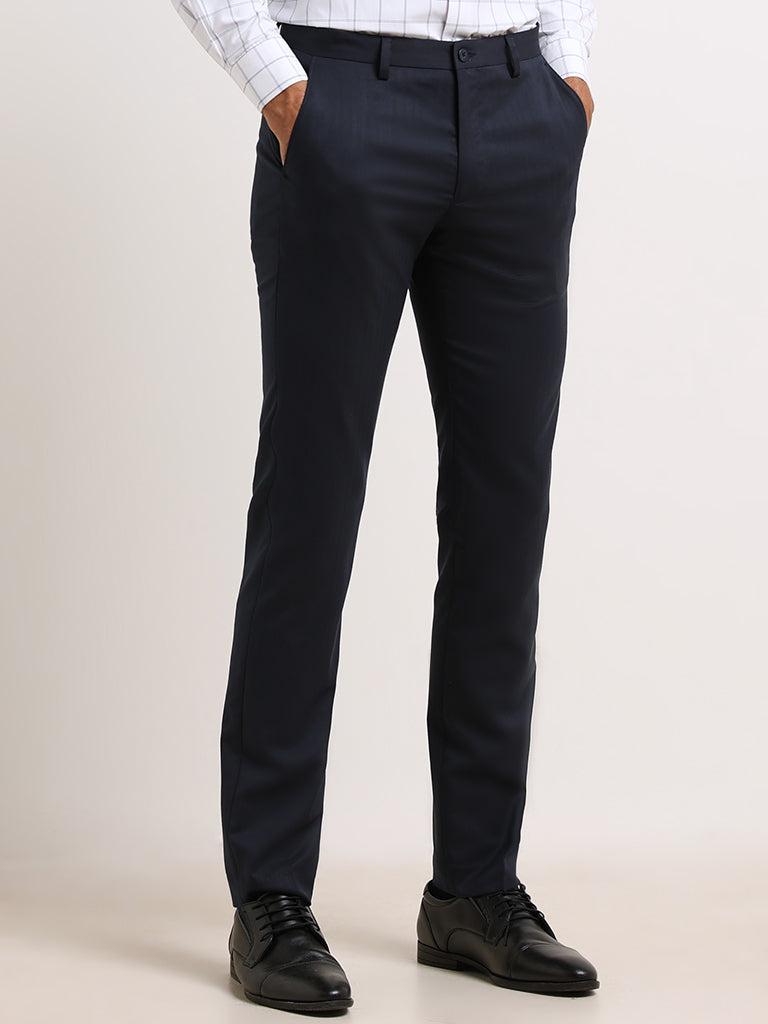 Harrogate Glen Check Navy Pants