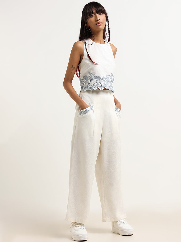 White Rayon Printed Kurti with Denim Jacket | TIPS&TOPS-M3-002 | Cilory.com