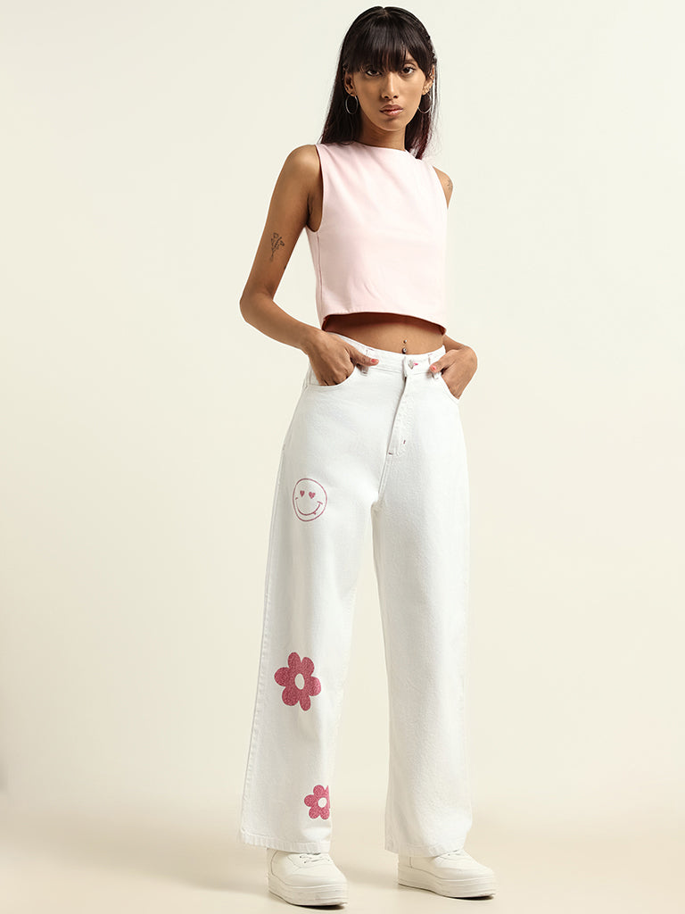 White Jeans Women Capris - Buy White Jeans Women Capris online in India