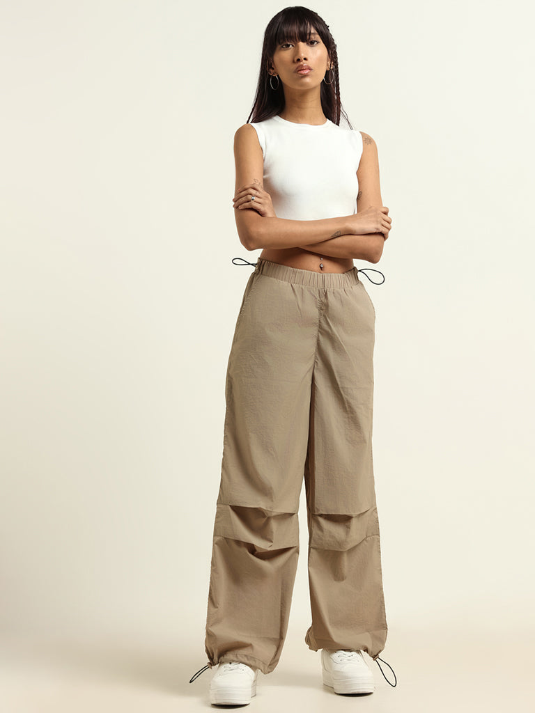 Buy Beige Trousers Online in India at Best Price - Westside