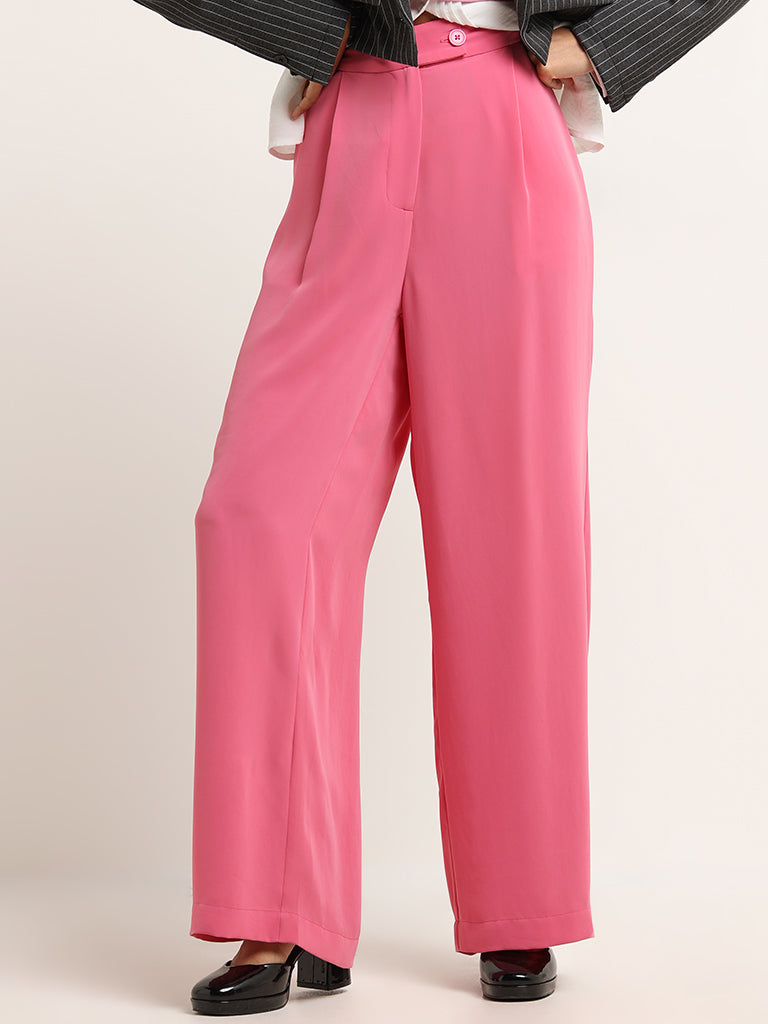 Buy Pink Trousers Online in India at Best Price - Westside