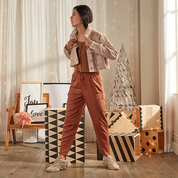 Womens Winter Look By NUON Brown Winter Look For Women By NUON