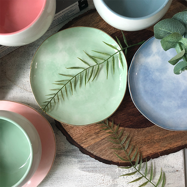 Pastel Ceramic Plates By Westside Home