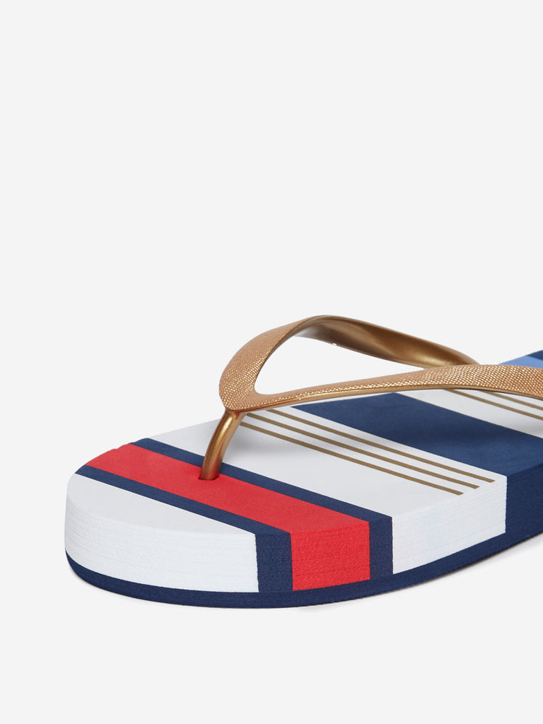 LUNA BLU White Striped Flip-Flops 