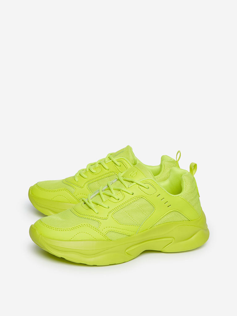 green neon sneakers