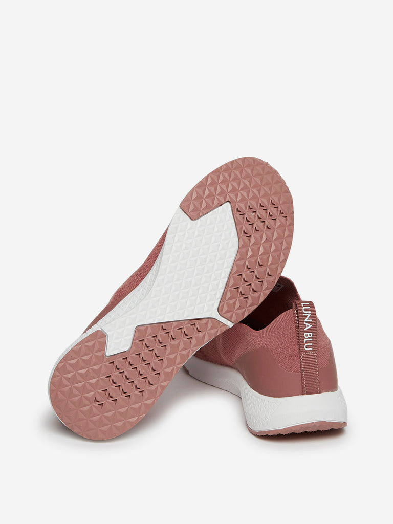 blush colored slip on sneakers