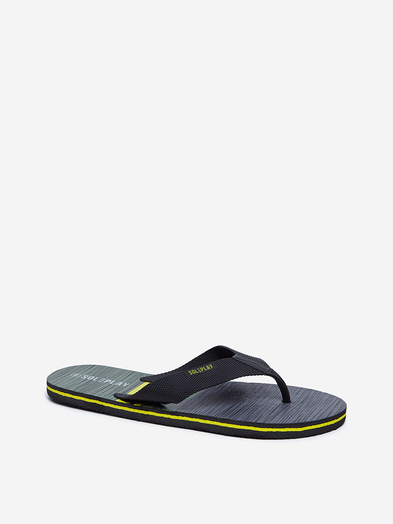 Shop SOLEPLAY Olive Striped Flip-Flops 