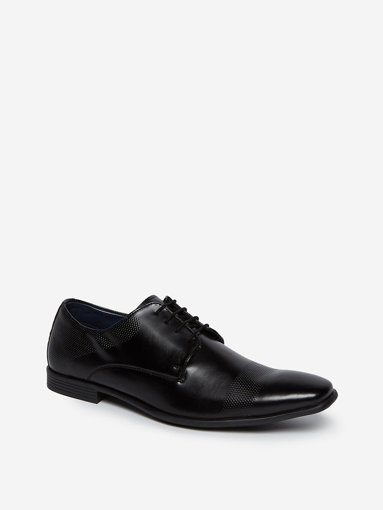 Shop SOLEPLAY Black Perforated Derby 
