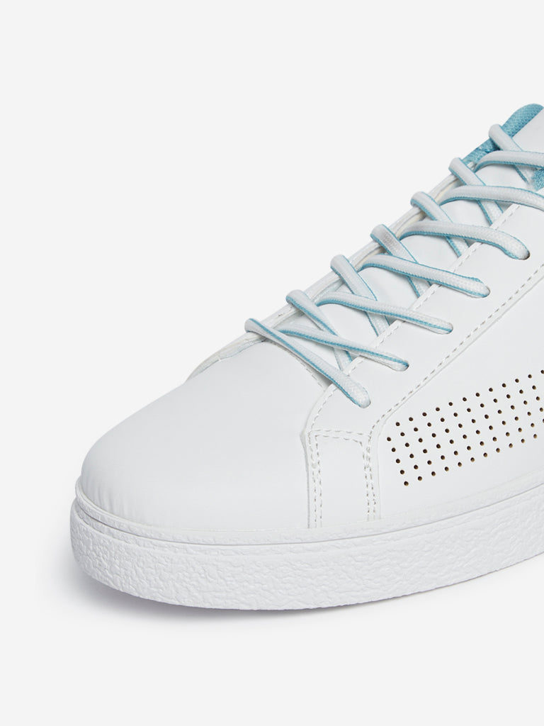 Shop SOLEPLAY White Lace-Up Sneakers 