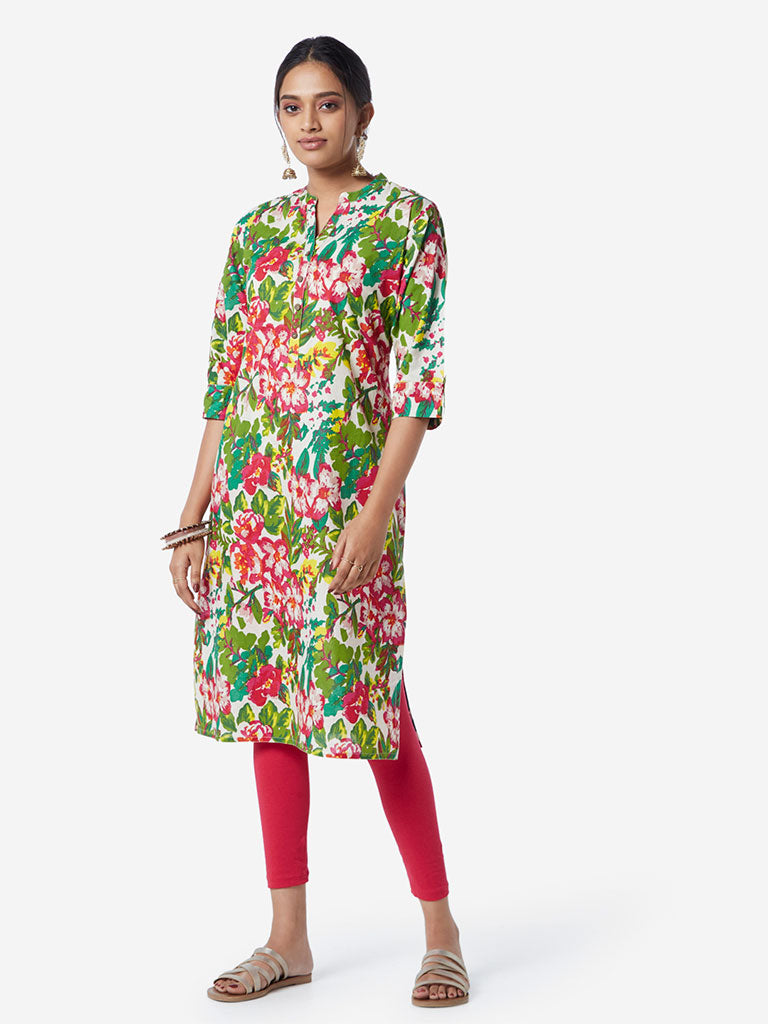 straight cut long kurtis online