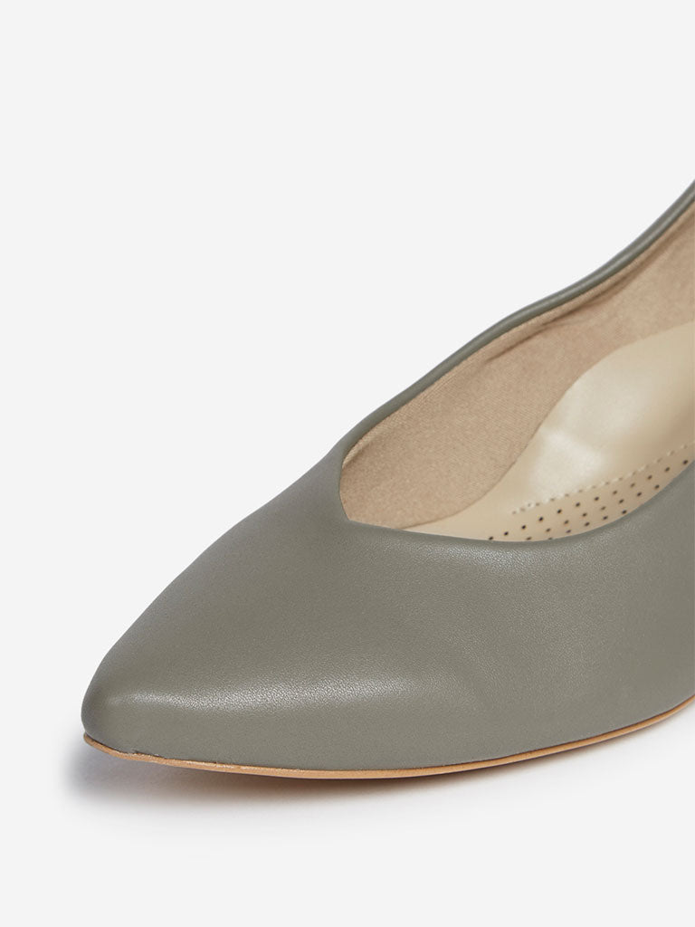 sage green pumps