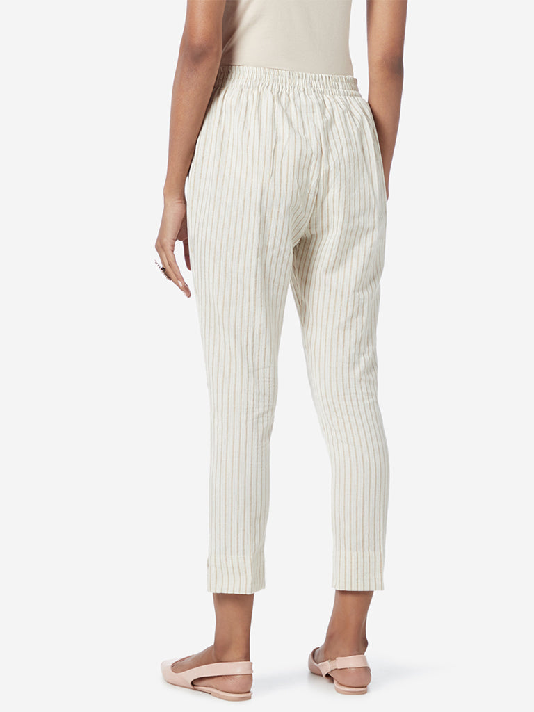 off white striped pants