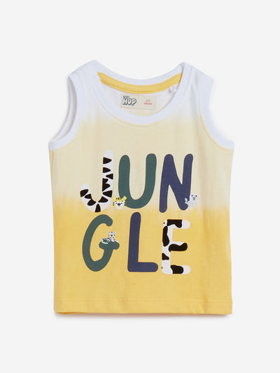 HOP Baby Yellow Jungle Design Tank T-Shirt