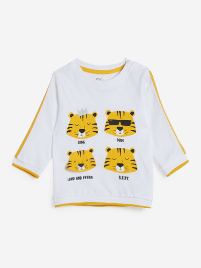 HOP Baby White Tiger Design T-Shirt