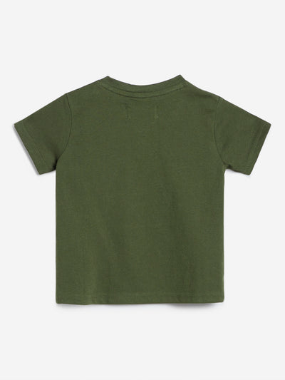 HOP Baby Olive Lion Design T-Shirt