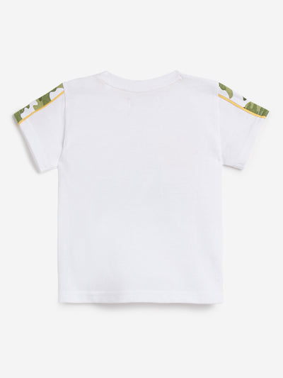 HOP Baby White Text Design Safari T-Shirt