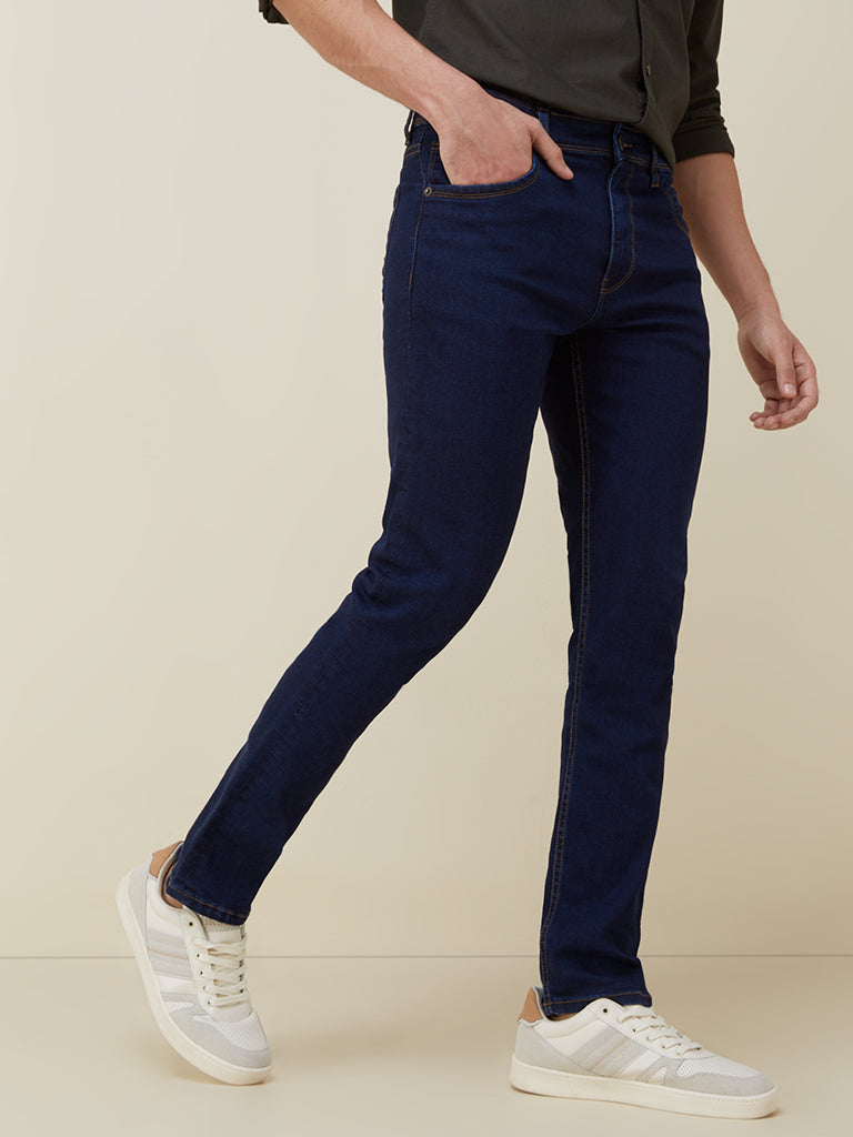 Jeans For Men Slim Fit Distressed Heavy Torn Denim Jeans Pant Stretchable,  Blue Colour, 30W Size -