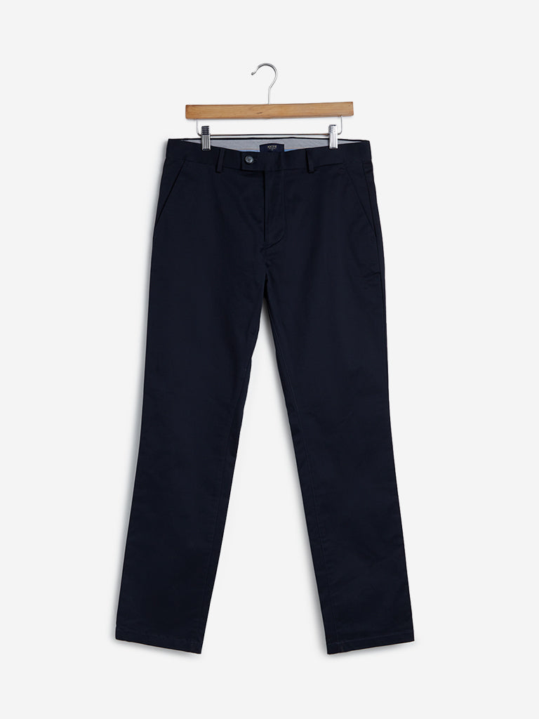 Urbano Fashion Chinos  Buy Urbano Fashion Men Steel Blue Cotton Slim Fit  Casual Chinos Trousers Stretch Online  Nykaa Fashion