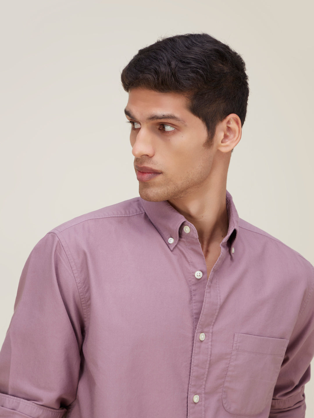 Buy Purple Solid Long Sleeve Formal Shirt S183660 – House of Stori