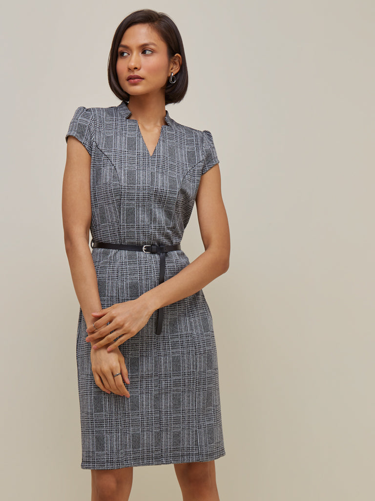 herlipto Classic Tweed Belted Dress - ロングワンピース