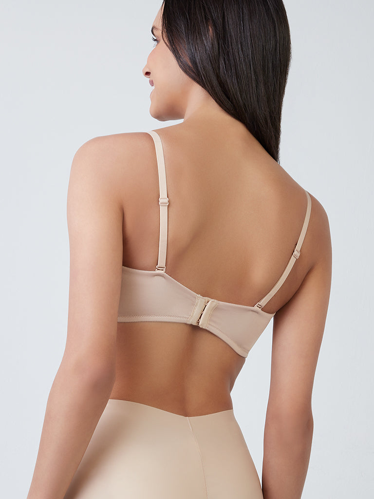 Buy Wunderlove by Westside Beige Seamfree Non-Padded Bra Online at best  price at TataCLiQ