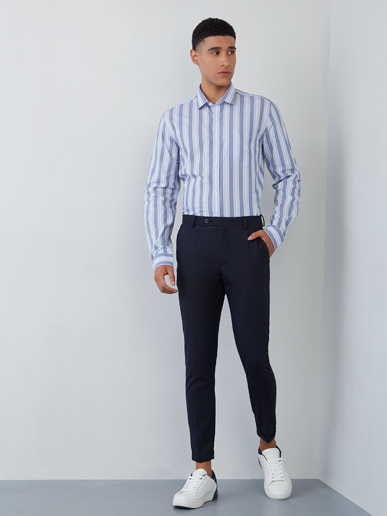 White shirt Blue trouser formal Combo  Evilato Formal Combo