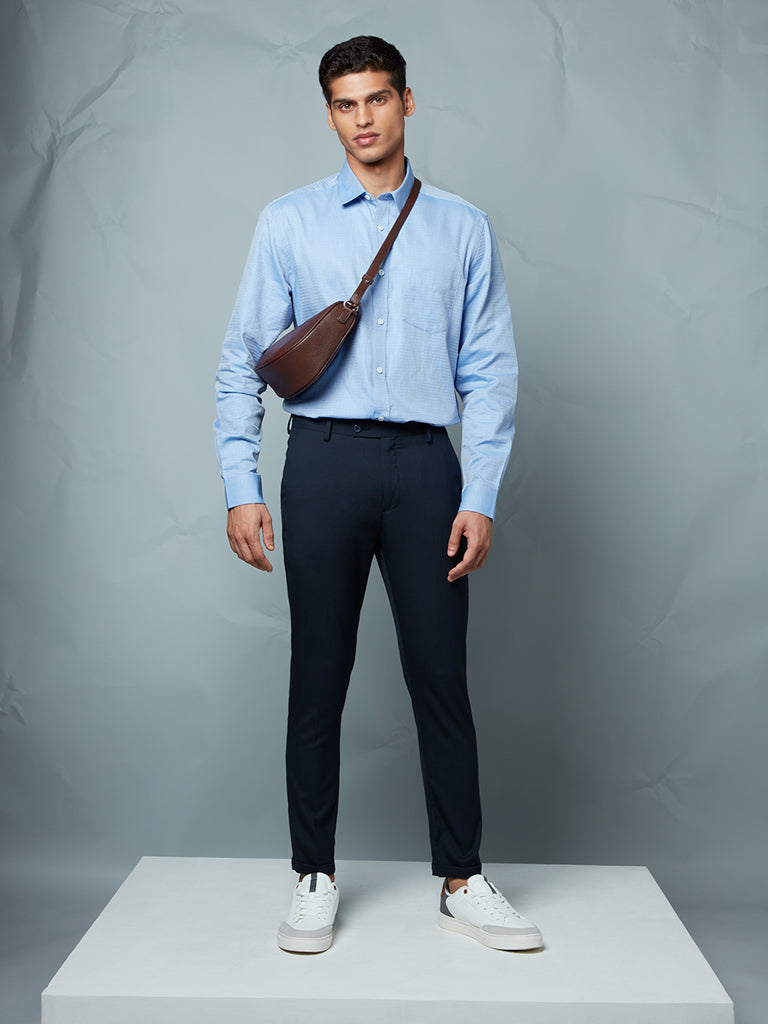 How To Wear A Blue Shirt With Grey Pants Outfits Tips  Ready Sleek