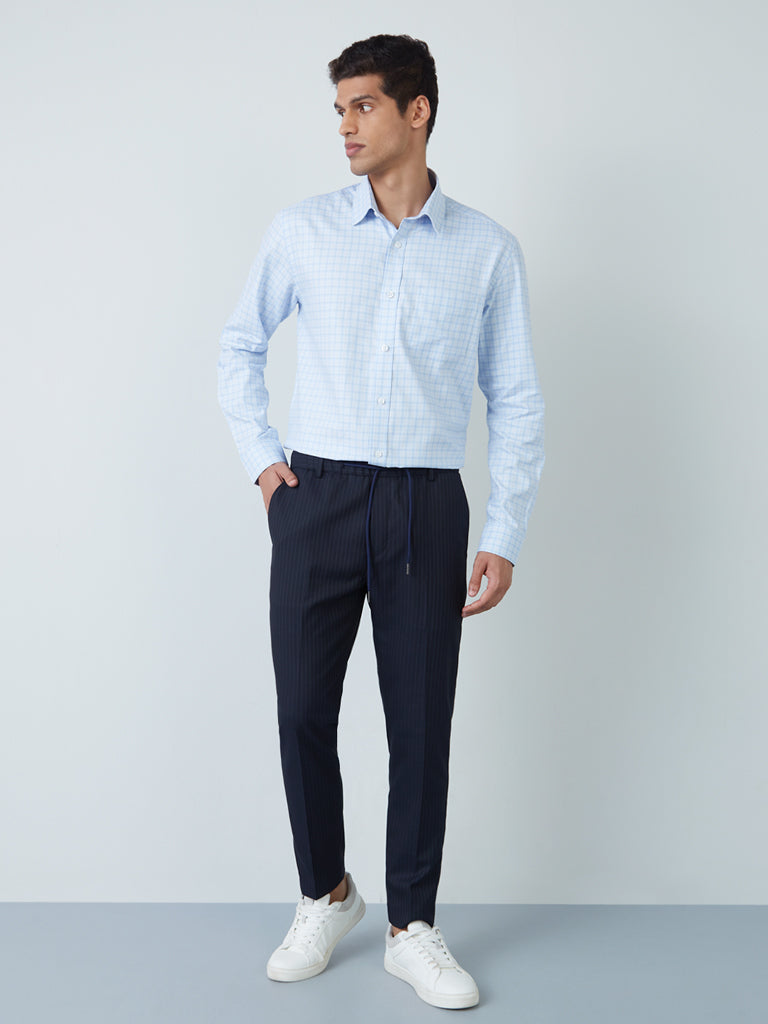 Shop WES Formals Grey UltraSlim Fit Trousers Online  Westside