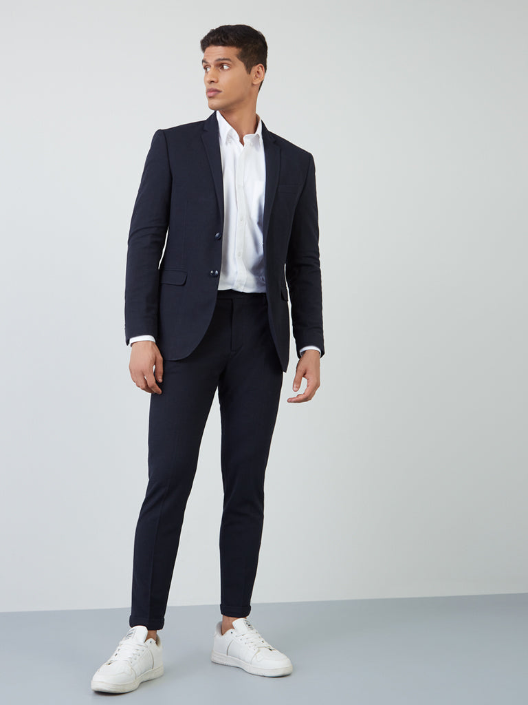 Plain Lotus Fabric Mens Formal Blazer with Pants Suit Size 3242