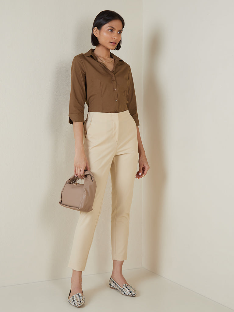 Beige Pants Spring Outfits For Women 101 ideas  outfits  Lookastic